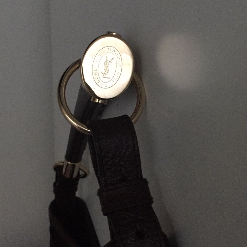 Authentic YSL Suede Leather Ruffle Mombasa Bag - Picture 7 of 7